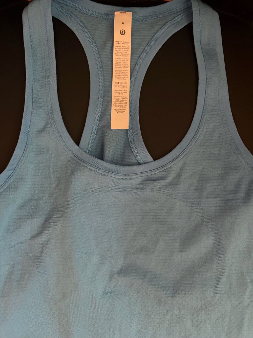 lululemon athletica Light Blue Racerback Sports Tank